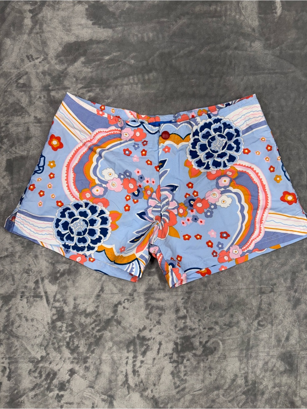 Breakers Floral Print Blue Women's Swim‎ Shorts